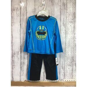 RBX NWT Kids Boys 2 Piece Set Blue Long Sleeve and Black Pants Size 4T